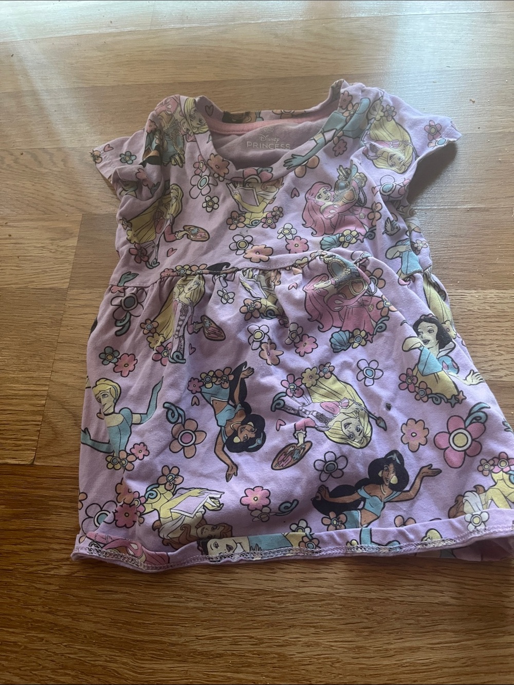 Toddler Princess Print Pink Dress
